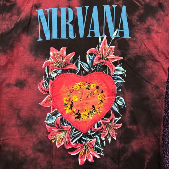 Nirvana The Heart Shaped Box In Utero Grunge Band Tie Dye 1X - Picture 2 of 4